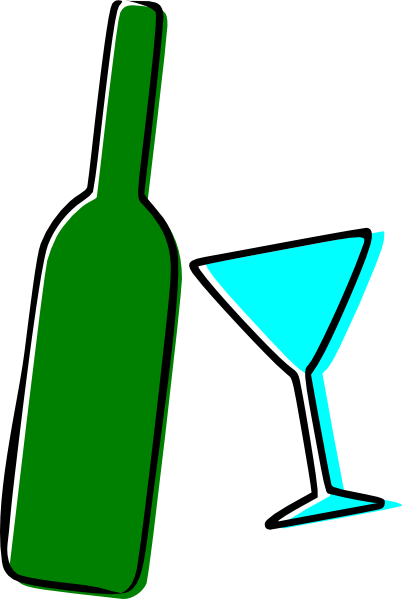Wine bottle gallery for champagne bottle and glasses clip art