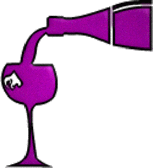 Wine bottle wine glass clipart