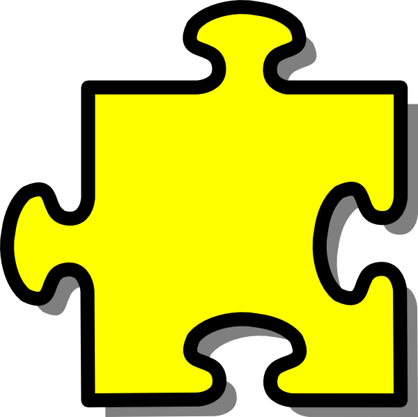 Yellow puzzle piece clip art at vector clip art 2