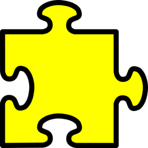 Yellow puzzle piece clip art at vector clip art
