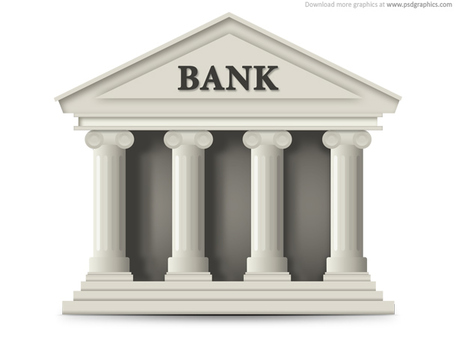 Bank building icon psd clipart