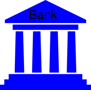 Government bank blue clip art at vector clip art