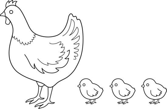 Hen free coloring pages clip art