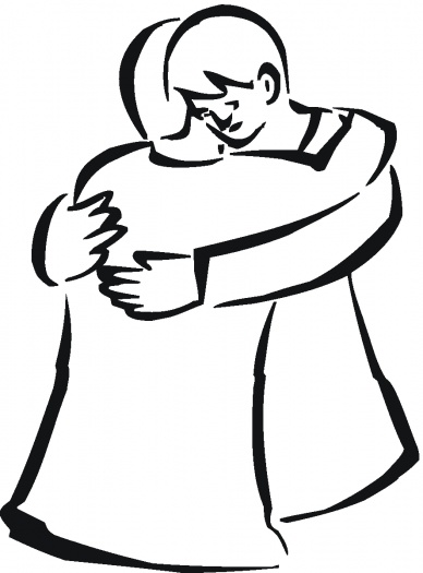 Hugs cartoon people hugging clipart