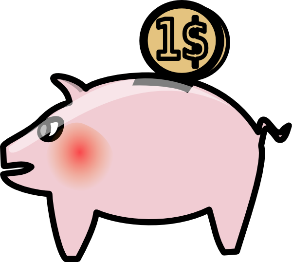 Piggy bank clip art 2