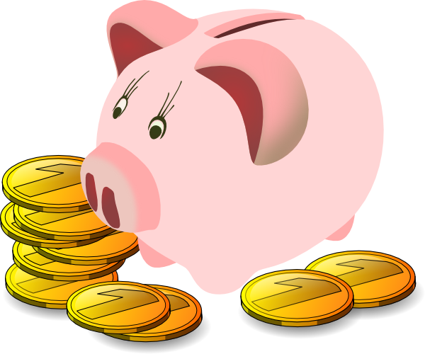 Piggy bank clipart free