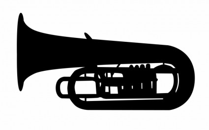 Tuba musical instrument silhouette free vector for free download about clipart