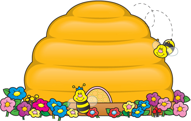 Be a cute bee beehive clipart