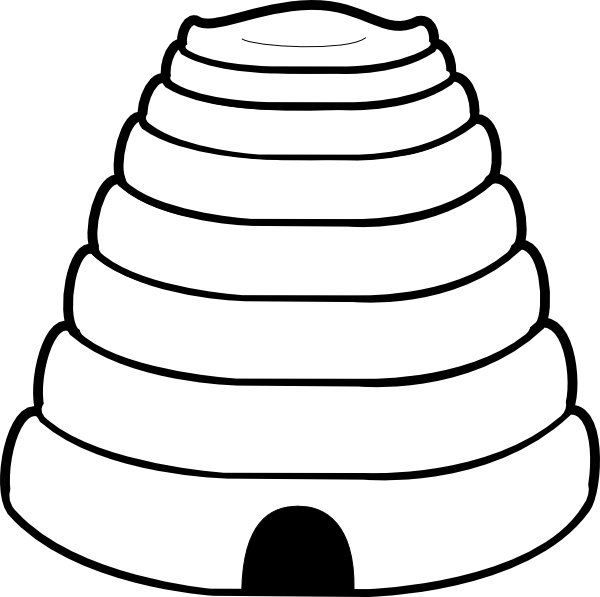 Beehive clipart 8