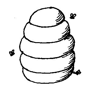 Beehive clipart black and white free clipart