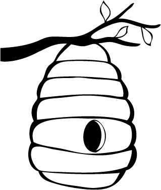 Beehive drawings clipart