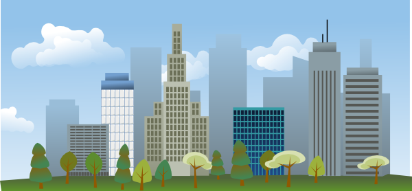 Cityscape city skyline clip art at vector clip art