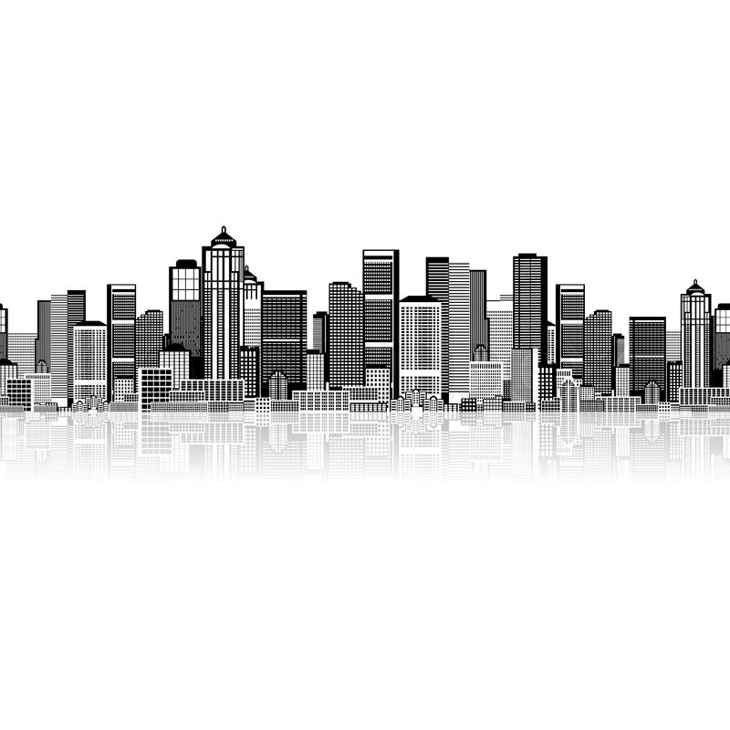 Cityscape seamless background for your design urban art vector clip art