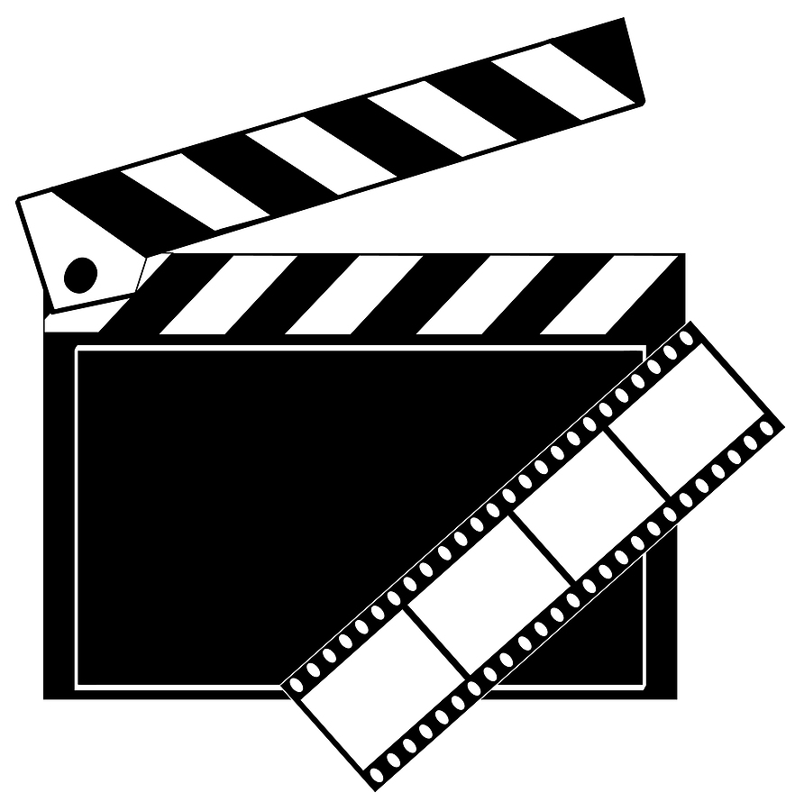 Movie reel gallery for movie icon clip art