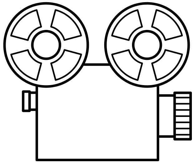 Movie reel movie film camera clipart