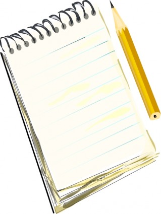 Notepad pencil clip art free vector in open office drawing svg