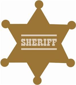 Sheriff badge vinyl flock svg sheriff badges clipart