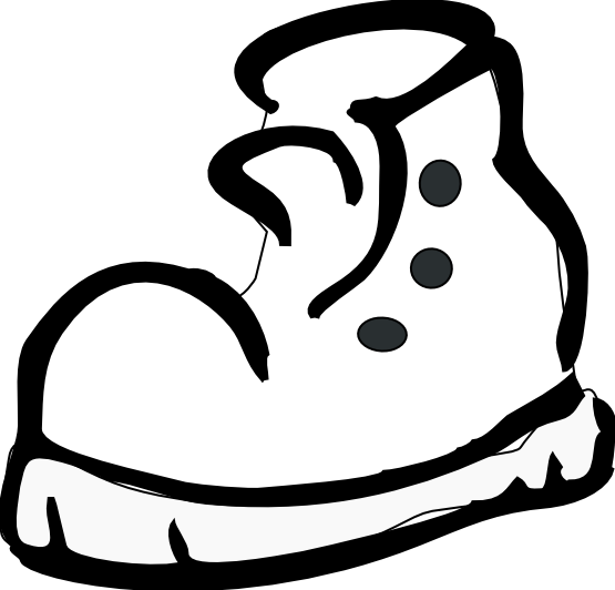 Sneaker running tiger clipart black and white free