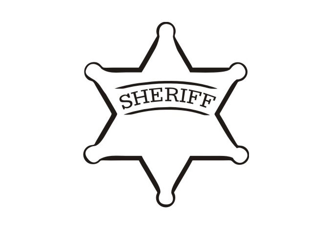 Star sheriff badges clipart 2