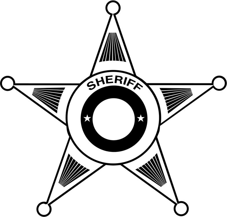Star sheriff badges clipart