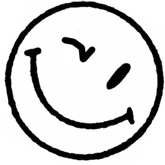 Wink happy face clipart