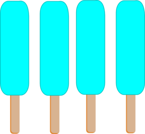4 light blue single popsicle clip art high quality clip art