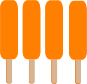4 orange single popsicle clip art at vector clip art