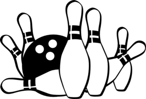 Bowling ball strike clip art at vector clip art