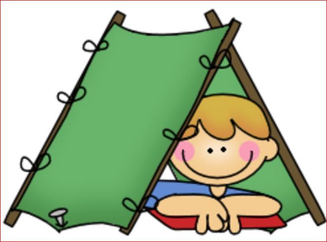 Cabin camping clipart
