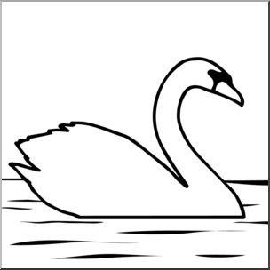 Clip art swan 