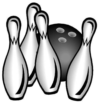 Clipart bowling ball and pin clipart 2