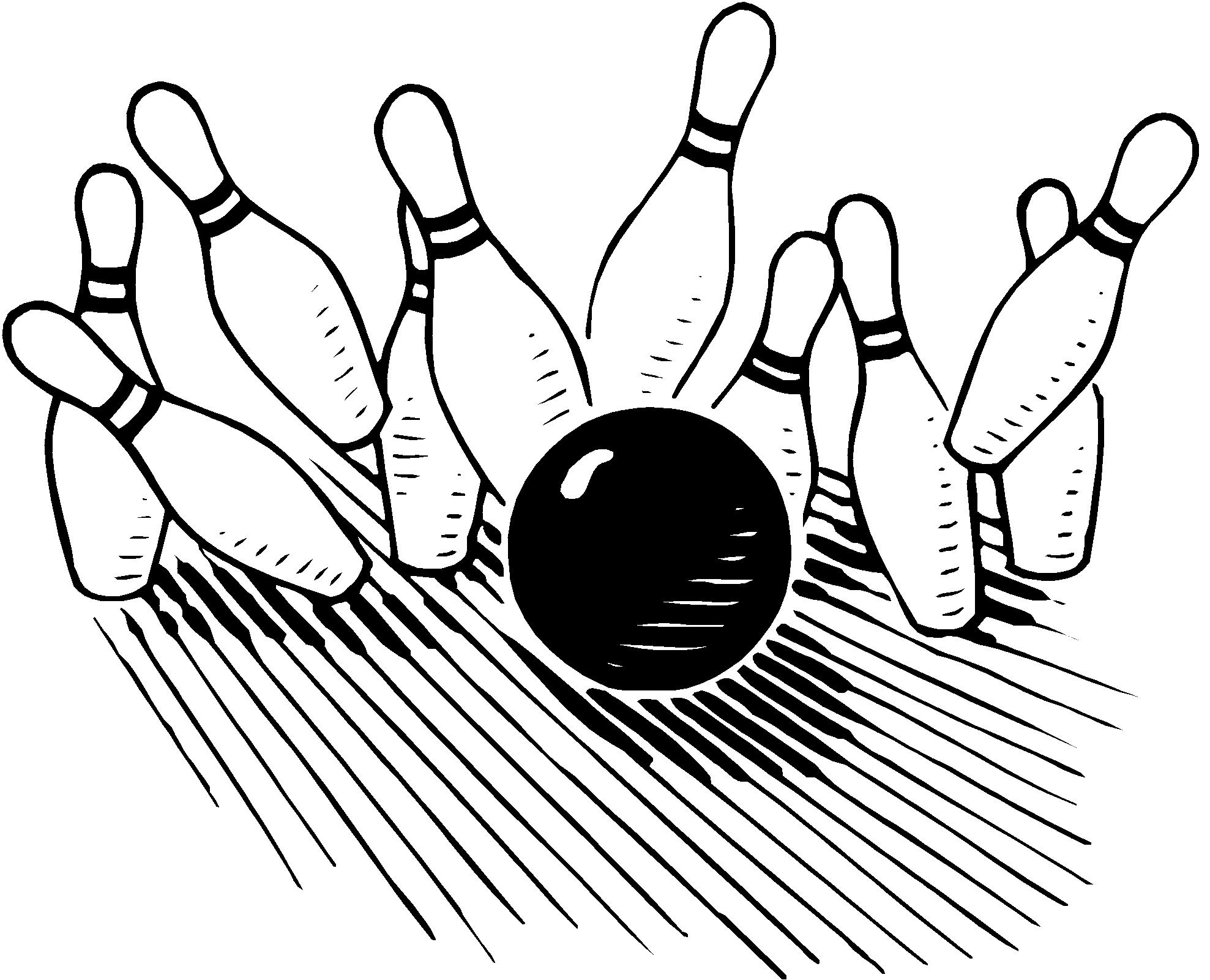 Clipart bowling ball and pin clipart