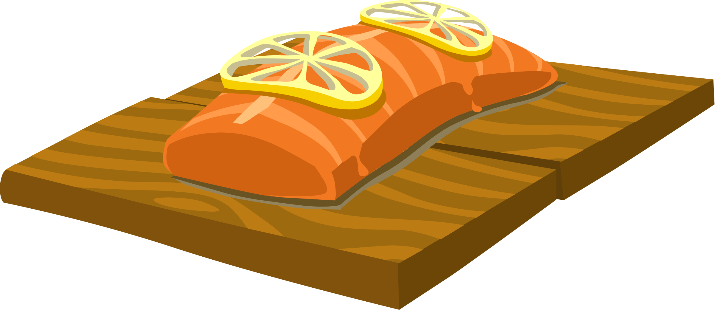 Clipart food cedar plank salmon