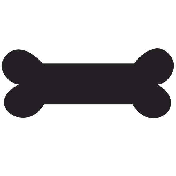 Dog bone silhouette clipart