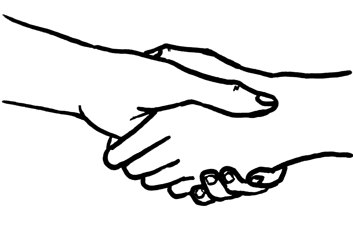 Drawings of shaking hands clipart