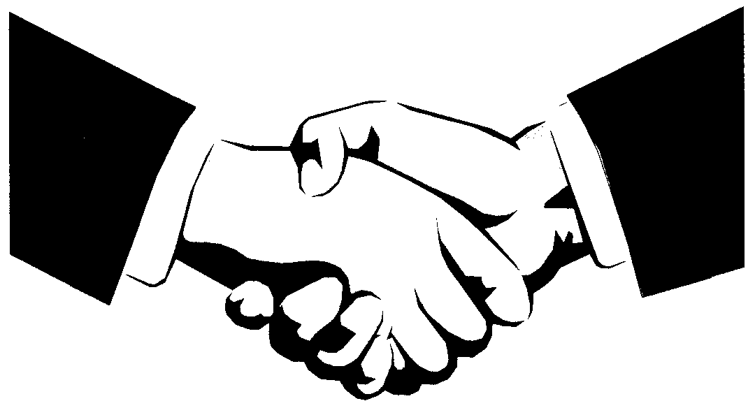 Shaking hands clipart black and white images