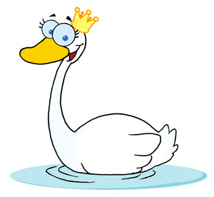 Swan clipart image clip art illustration of a cartoon swan