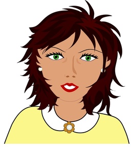 Woman brown hair clipart free clipart images