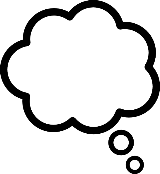 Word bubble thought cloud clip art at vector clip art