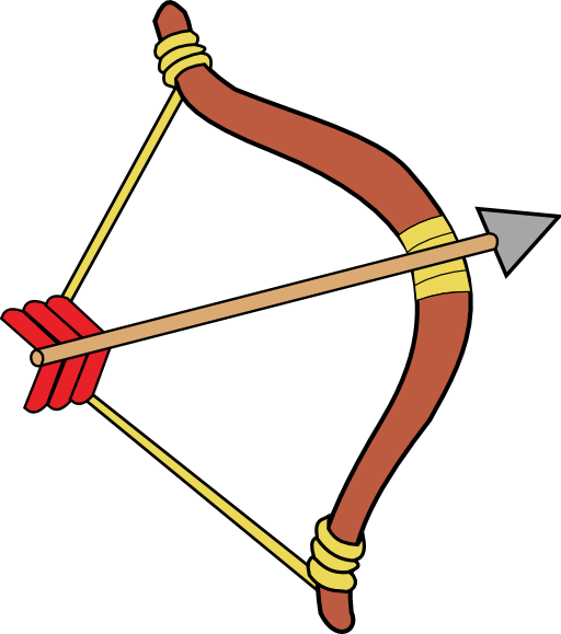 Archery bow and arrow clip art