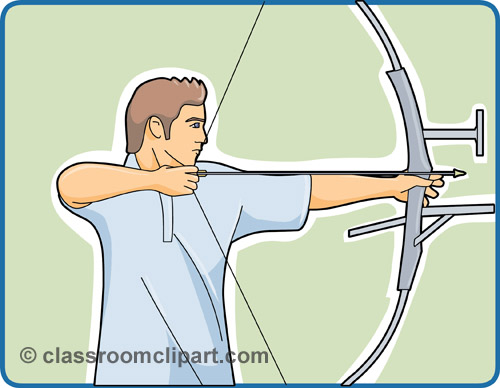 Archery gallery for bowmen clip art