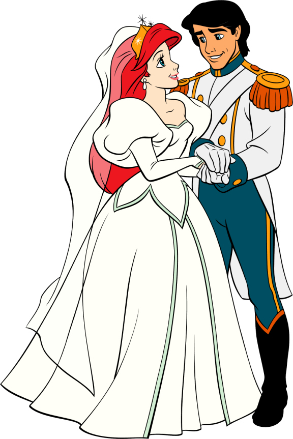 Ariel clipart 0 bride and groom clip art