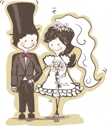 Bride and groom cartoon image free vector for free download about clip art 2
