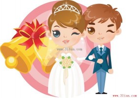 Bride and groom cartoon image free vector for free download about clip art