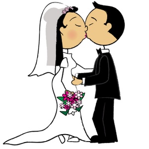 Bride and groom clipart free clipart