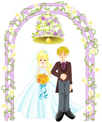 Bride and groom clipart0