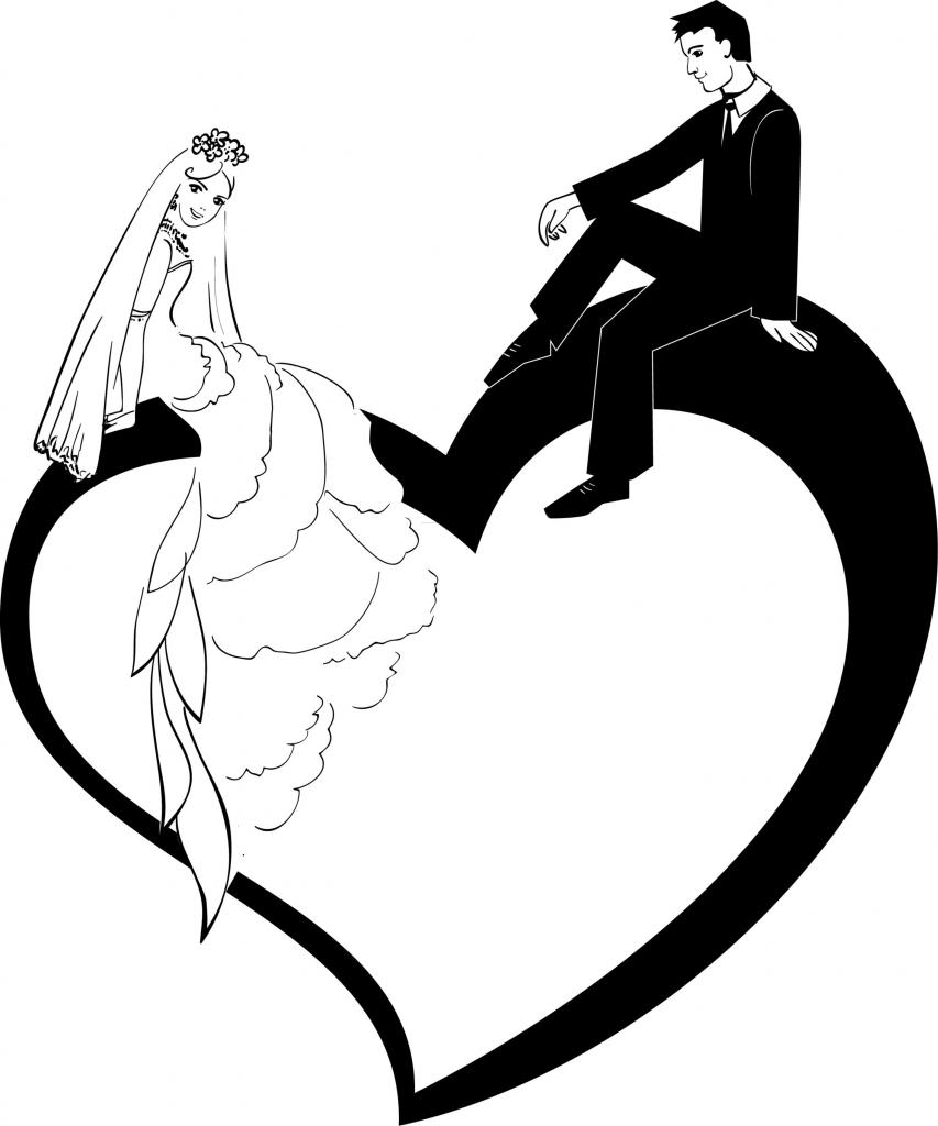 Bride and groom gallery for clip art bride silhouette