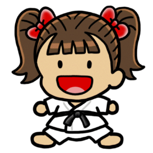Girl karate character clip art at vector clip art