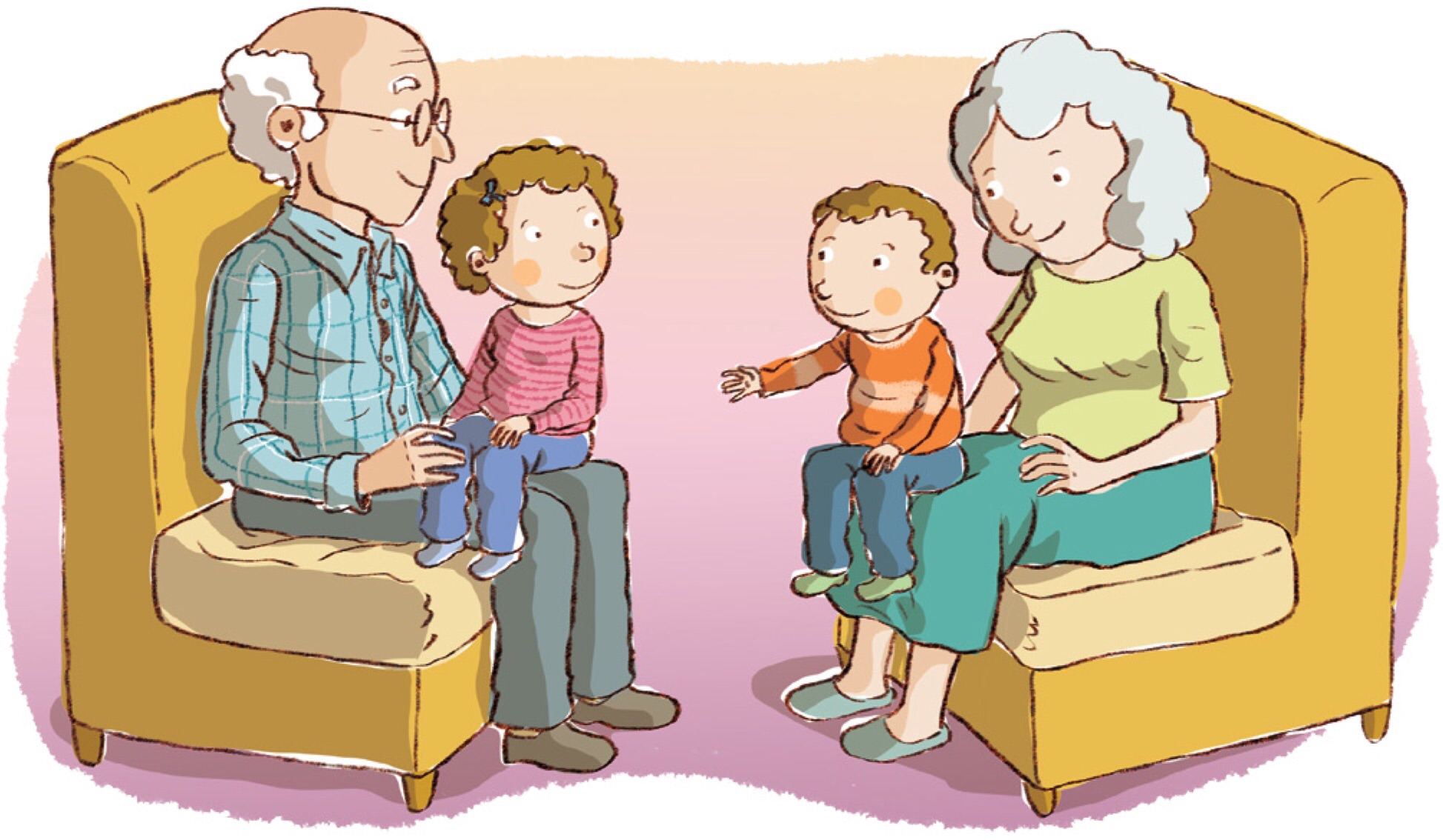 Grandparents elderly clipart teaching lds children