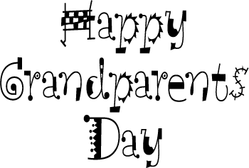 Happy grandparents day clipart graphic